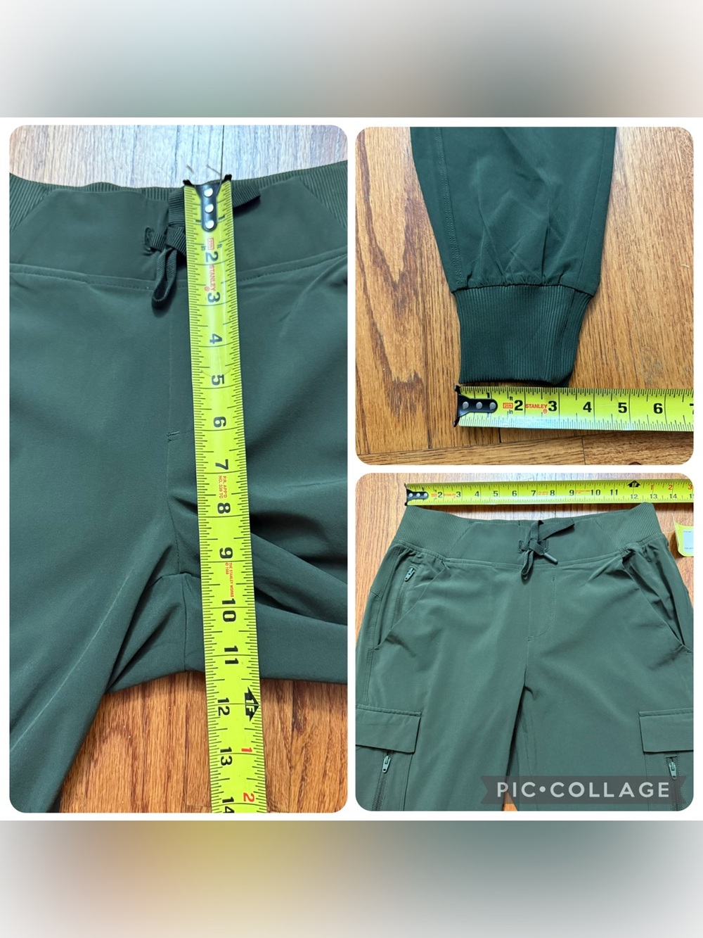NWT all in motion Forest Green Cargo Joggers size XS - Picture 13 of 14